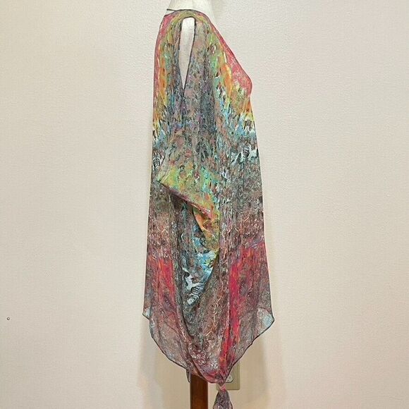 Charlie Jade Silk Cover Tunic Multicolor Size M/L - Picture 6 of 16